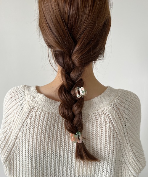 iso(イソ)の「ツインマーブルヘアクリップセット/2個セット(バレッタ/ヘアクリップ・レディース・ブラウン/ホワイト/パープル/オリーブ・FREE)」の11枚目の写真