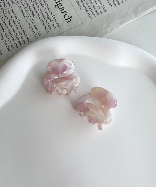 iso(イソ)の「ツインマーブルヘアクリップセット/2個セット(バレッタ/ヘアクリップ・レディース・ブラウン/ホワイト/パープル/オリーブ・FREE)」の18枚目の写真