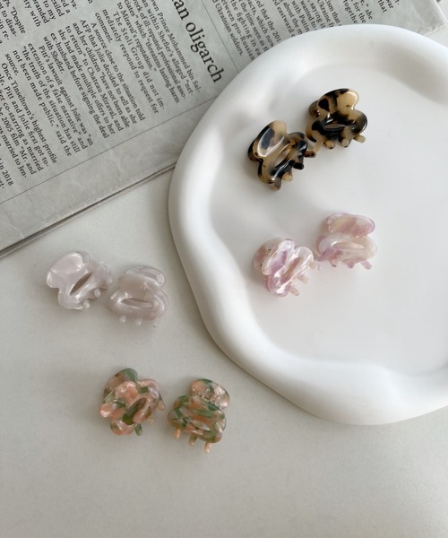 iso(イソ)の「ツインマーブルヘアクリップセット/2個セット(バレッタ/ヘアクリップ・レディース・ブラウン/ホワイト/パープル/オリーブ・FREE)」の20枚目の写真