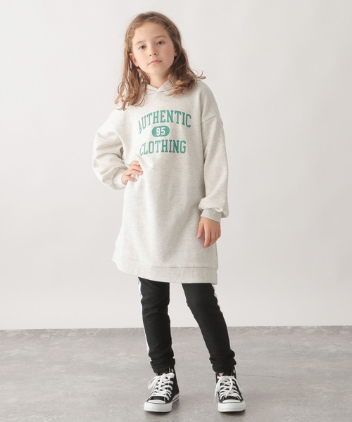 GLOBAL WORK（グローバルワーク）の「マルチファンクション／ロゴパーカーワンピース/167705（ワンピース・キッズ・ライトグレー/ダークグレー/スカイブルー・100cm/130cm/120cm/150cm/140cm/110cm/160cm）」の6枚目の写真