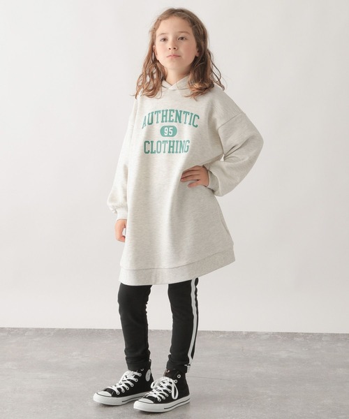GLOBAL WORK（グローバルワーク）の「マルチファンクション／ロゴパーカーワンピース/167705（ワンピース・キッズ・ライトグレー/ダークグレー/スカイブルー・100cm/130cm/120cm/150cm/140cm/110cm/160cm）」の7枚目の写真