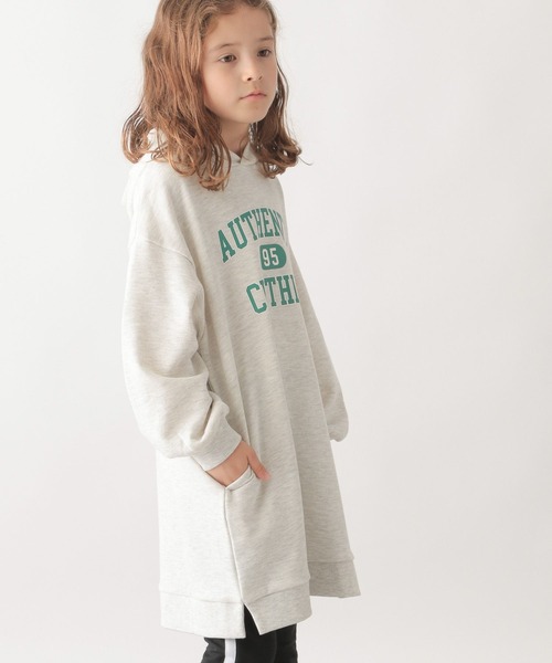 GLOBAL WORK（グローバルワーク）の「マルチファンクション／ロゴパーカーワンピース/167705（ワンピース・キッズ・ライトグレー/ダークグレー/スカイブルー・100cm/130cm/120cm/150cm/140cm/110cm/160cm）」の9枚目の写真