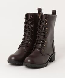 NUOVO | NUOVO ヌオーヴォ MID LACE(19-24) ガールズブーツ N9323J DK.BROWN(ブーツ)