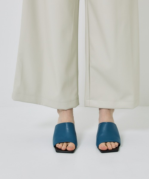 city（シティ）の「【CITY】ソフトレザーライクワイドパンツ[洗える]（その他パンツ・レディース・ブラック/アイボリー・1/2）」の13枚目の写真