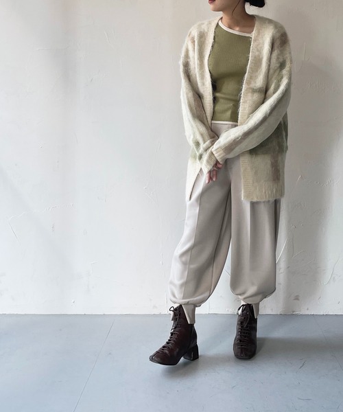 CLEIO(クレイオ)の「【CLEIO】シャギーチェックカーディガン(カーディガン/ボレロ・レディース・アイボリー/ベージュ・FREE)」の21枚目の写真