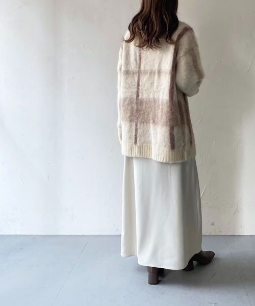 CLEIO(クレイオ)の「【CLEIO】シャギーチェックカーディガン(カーディガン/ボレロ・レディース・アイボリー/ベージュ・FREE)」の16枚目の写真