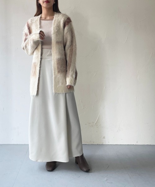 CLEIO(クレイオ)の「【CLEIO】シャギーチェックカーディガン(カーディガン/ボレロ・レディース・アイボリー/ベージュ・FREE)」の11枚目の写真