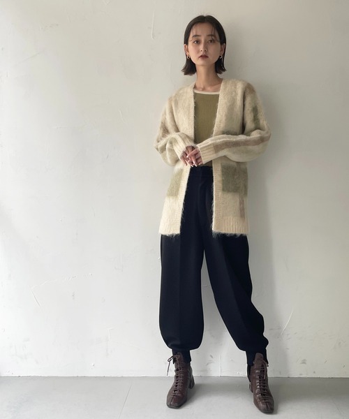 CLEIO(クレイオ)の「【CLEIO】シャギーチェックカーディガン(カーディガン/ボレロ・レディース・アイボリー/ベージュ・FREE)」の13枚目の写真