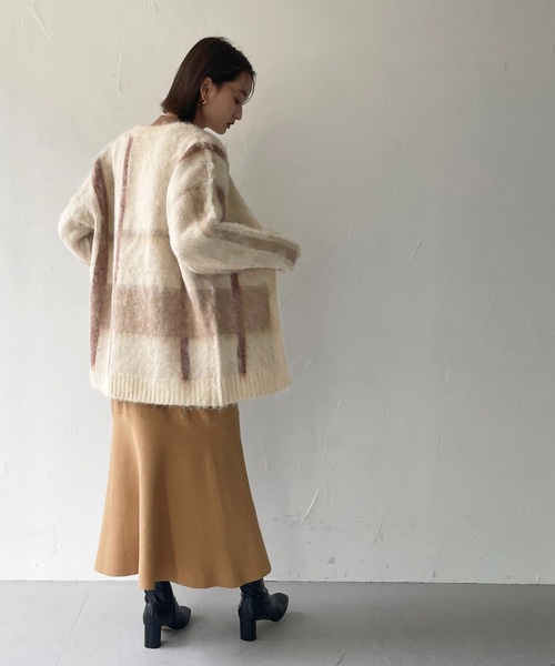 CLEIO(クレイオ)の「【CLEIO】シャギーチェックカーディガン(カーディガン/ボレロ・レディース・アイボリー/ベージュ・FREE)」の10枚目の写真