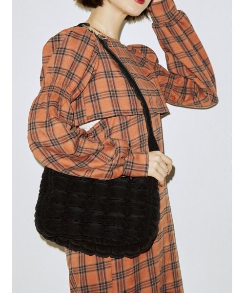 jouetie（ジュエティ）の「ブラウスレイヤードワンピース（ワンピース・レディース・グリーン/オレンジ/ブラック・MEDIUM）」の9枚目の写真