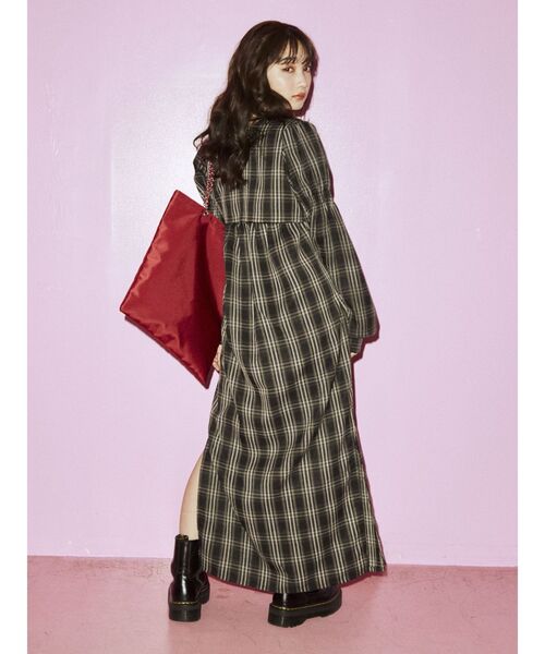 jouetie（ジュエティ）の「ブラウスレイヤードワンピース（ワンピース・レディース・グリーン/オレンジ/ブラック・MEDIUM）」の12枚目の写真