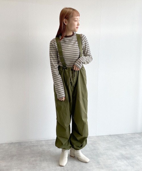 w closet(ダブルクローゼット)の「刺繍起毛ボーダーショート丈ロンT(Tシャツ/カットソー・レディース・オフホワイト/ミント/ネイビー・FREE)」の4枚目の写真