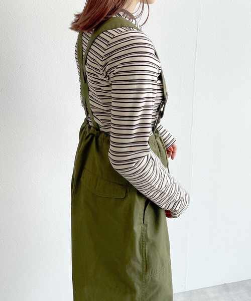 w closet(ダブルクローゼット)の「刺繍起毛ボーダーショート丈ロンT(Tシャツ/カットソー・レディース・オフホワイト/ミント/ネイビー・FREE)」の5枚目の写真