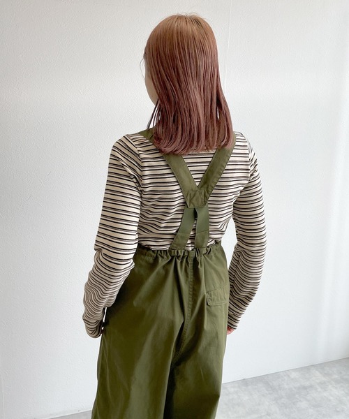 w closet(ダブルクローゼット)の「刺繍起毛ボーダーショート丈ロンT(Tシャツ/カットソー・レディース・オフホワイト/ミント/ネイビー・FREE)」の11枚目の写真