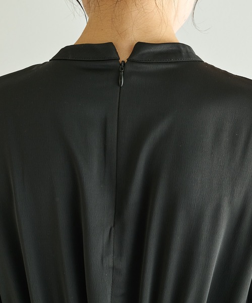 COLLAGE GALLARDAGALANTE(コラージュガリャルダガランテ)の「サテンウエストギャザーワンピース(ワンピース・レディース・ブラック/ミント/オフホワイト・FREE)」の19枚目の写真