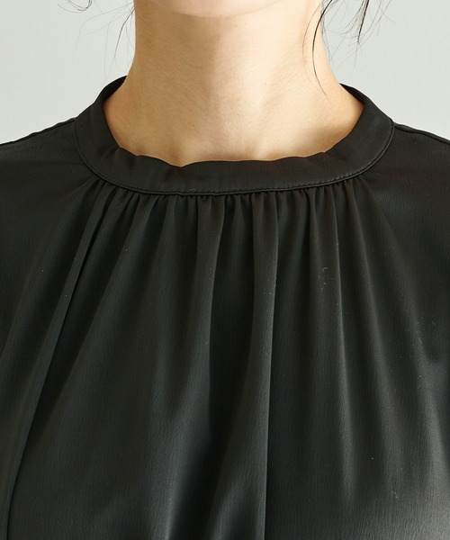 COLLAGE GALLARDAGALANTE(コラージュガリャルダガランテ)の「サテンウエストギャザーワンピース(ワンピース・レディース・ブラック/ミント/オフホワイト・FREE)」の20枚目の写真