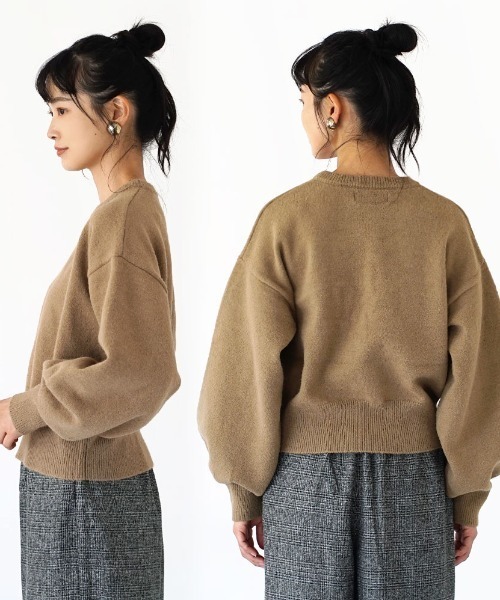 apartment department（アパートメントデパートメント）の「ラウンドスリーブ ニットプルオーバー（ニット/セーター・レディース・ロイヤルブルー/オレンジ/ベージュ・M）」の7枚目の写真