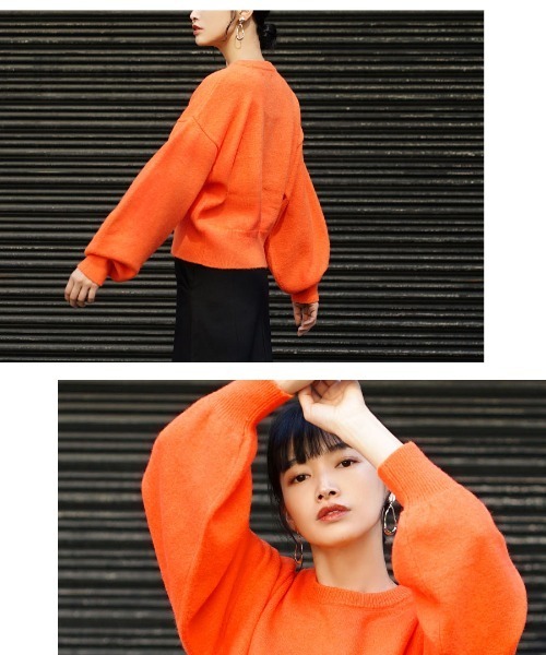 apartment department（アパートメントデパートメント）の「ラウンドスリーブ ニットプルオーバー（ニット/セーター・レディース・ロイヤルブルー/オレンジ/ベージュ・M）」の13枚目の写真