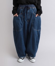 URCH RNA | R4029 丸いポケットのバルーンキャンパーパンツ(デニムパンツ)