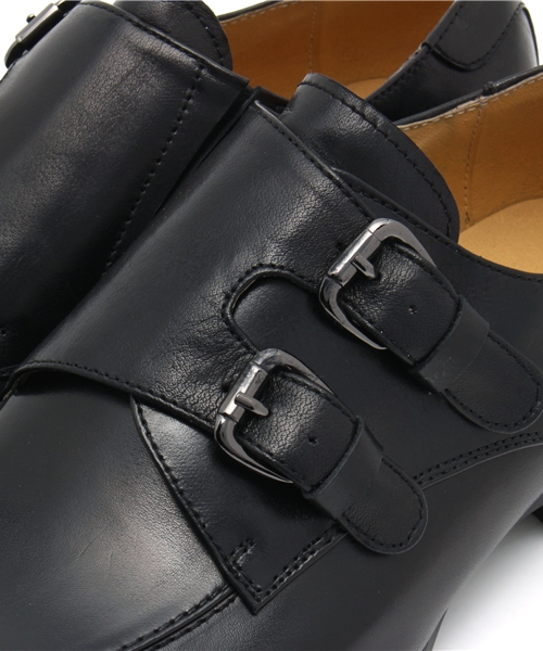 【セール】SARABANDE / バッファローカーフUチップダブルベルトシューズ（1372）（ドレスシューズ）｜SARABANDE（サラバンド）
