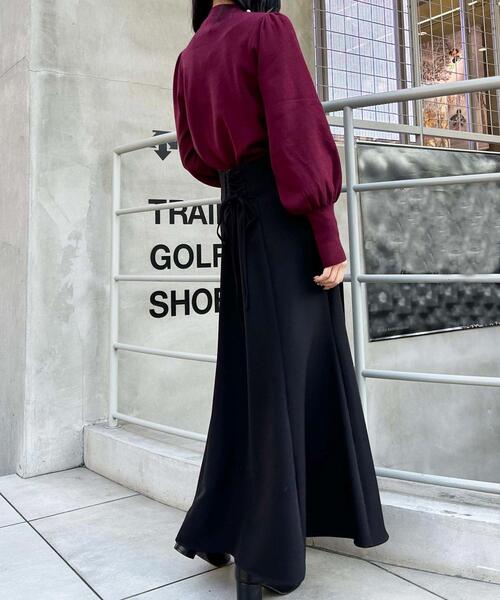 INGNI(イング)の「バックレースUPマーメイドスカート(スカート・レディース・ブラウン/ピンク/ブラック/ライトベージュ・FREE)」の9枚目の写真