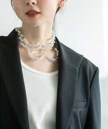 レディース FUMIE TANAKA Clear yarnネックレス