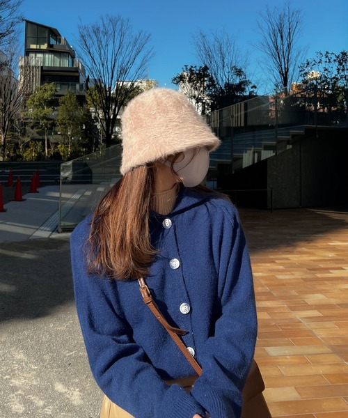 Lamoa（ラモア）の「Lamoa/ルーズ ポロニット（ニット/セーター・レディース・グレー/ネイビー/ブラウン・FREE）」の21枚目の写真