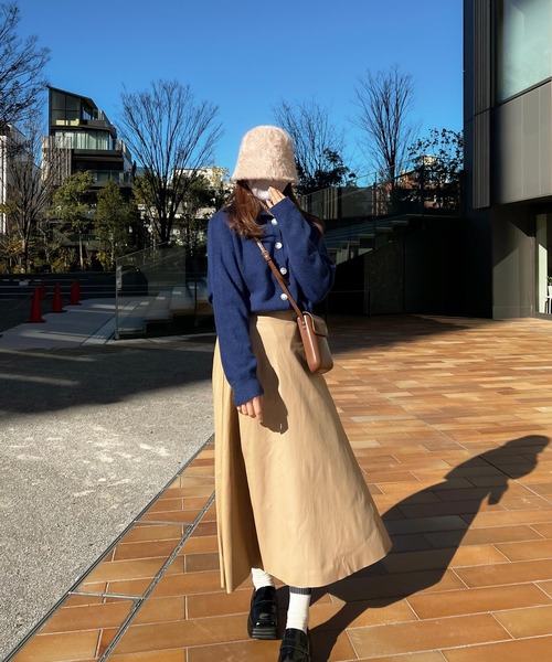 Lamoa（ラモア）の「Lamoa/ルーズ ポロニット（ニット/セーター・レディース・グレー/ネイビー/ブラウン・FREE）」の12枚目の写真