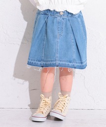 ボックスタックデニムスカート(90～140cm)