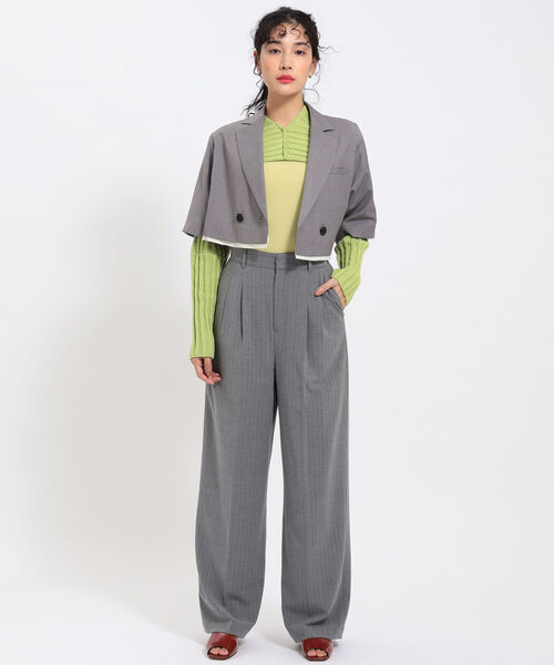 Ray BEAMS（レイビームス）の「Ray BEAMS / 2way アーム ボレロ（Tシャツ/カットソー・レディース・グリーン/ブラック・ONE SIZE）」の14枚目の写真