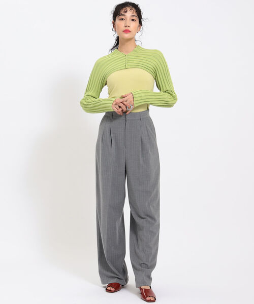 Ray BEAMS（レイビームス）の「Ray BEAMS / 2way アーム ボレロ（Tシャツ/カットソー・レディース・グリーン/ブラック・ONE SIZE）」の15枚目の写真