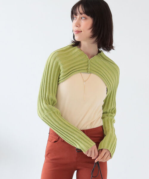 Ray BEAMS（レイビームス）の「Ray BEAMS / 2way アーム ボレロ（Tシャツ/カットソー・レディース・グリーン/ブラック・ONE SIZE）」の19枚目の写真