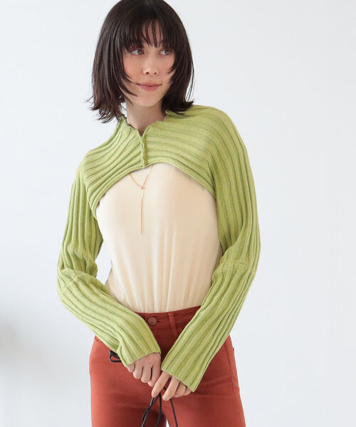 Ray BEAMS（レイビームス）の「Ray BEAMS / 2way アーム ボレロ（Tシャツ/カットソー・レディース・グリーン/ブラック・ONE SIZE）」の21枚目の写真