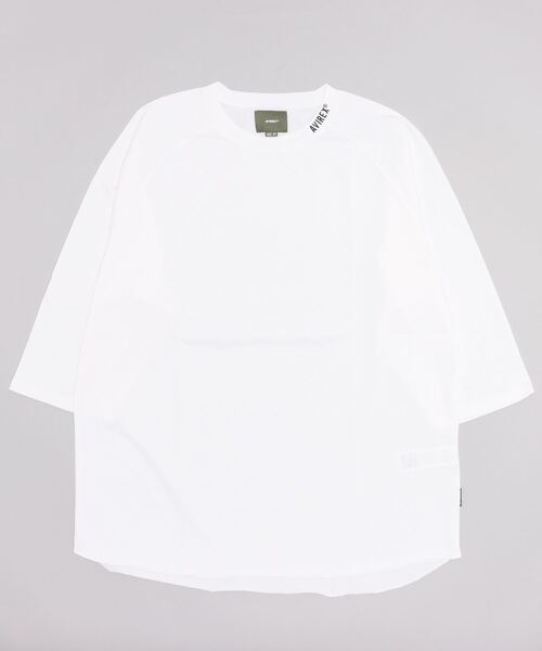 AVIREX(アヴィレックス)の「【直営店限定】3/4 H.A T-SHIRT / 七分袖 Tシャツ / AVIREX / アヴィレックス(Tシャツ/カットソー・メンズ・ブルー系その他5/ホワイト/ブラック・3/2/1)」の1枚目の写真