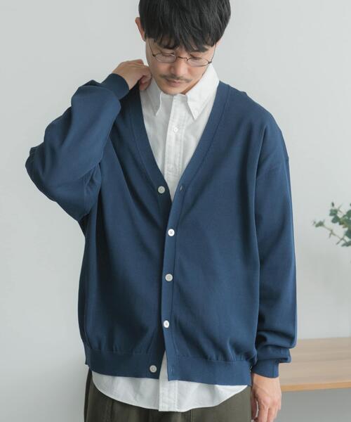 FORK&SPOON（フォークアンドスプーン）の「FORK&SPOON　Vネックニットカーディガン（カーディガン/ボレロ・メンズ・グレー/ネイビー/グリーン系その他/ライトブルー・4/5）」の12枚目の写真