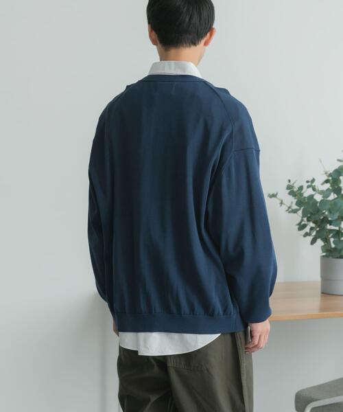 FORK&SPOON（フォークアンドスプーン）の「FORK&SPOON　Vネックニットカーディガン（カーディガン/ボレロ・メンズ・グレー/ネイビー/グリーン系その他/ライトブルー・4/5）」の16枚目の写真