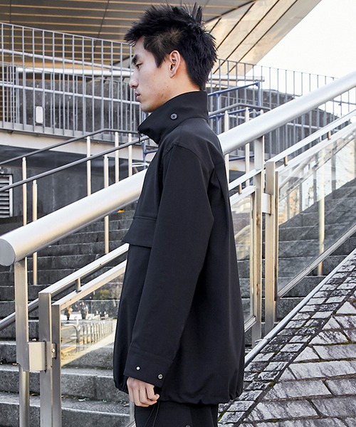 th products(ティーエイチプロダクト)の「【th products)/ティーエイチプロダクツ】STUDIOUS別注 HALF ZIP SHIRTS(シャツ/ブラウス・メンズ・ブラック/ベージュ・1/2)」の3枚目の写真