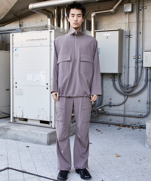 th products(ティーエイチプロダクト)の「【th products)/ティーエイチプロダクツ】STUDIOUS別注 HALF ZIP SHIRTS(シャツ/ブラウス・メンズ・ブラック/ベージュ・1/2)」の14枚目の写真