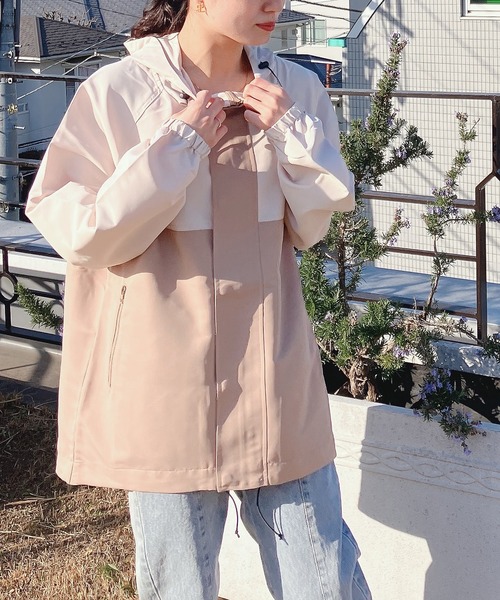 AS KNOW AS plus(アズノゥアズプラス)の「○フード付 キリカエマンパ(マウンテンパーカー・レディース・ホワイト系/ブラック/ブラック系/ブラック×カーキ/アイボリー/ホワイト系2・FREE)」の16枚目の写真