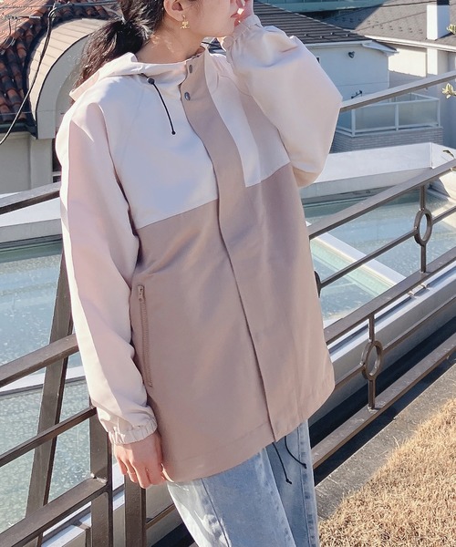 AS KNOW AS plus(アズノゥアズプラス)の「○フード付 キリカエマンパ(マウンテンパーカー・レディース・ホワイト系/ブラック/ブラック系/ブラック×カーキ/アイボリー/ホワイト系2・FREE)」の20枚目の写真