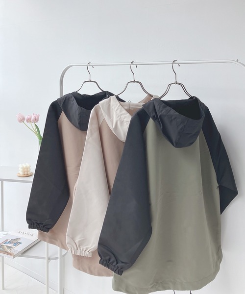 AS KNOW AS plus(アズノゥアズプラス)の「○フード付 キリカエマンパ(マウンテンパーカー・レディース・ホワイト系/ブラック/ブラック系/ブラック×カーキ/アイボリー/ホワイト系2・FREE)」の18枚目の写真