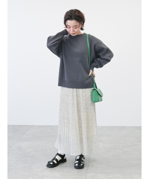 Lugnoncure（ルノンキュール）の「ランダムドット消しプリーツスカート（スカート・レディース・オフホワイト/ブルー/ブラック・ﾌﾘ-）」の10枚目の写真