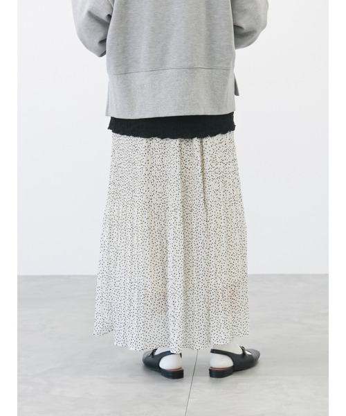 Lugnoncure（ルノンキュール）の「ランダムドット消しプリーツスカート（スカート・レディース・オフホワイト/ブルー/ブラック・ﾌﾘ-）」の13枚目の写真