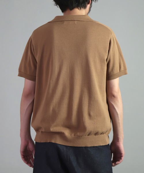 OMNIGOD（オムニゴッド）の「[OMNIGOD mens / オムニゴッド] 強燃コンパクトスピン ショートスリーブポロ（ポロシャツ・メンズ・ベージュ/ライトグレー/ネイビー・2/3）」の14枚目の写真