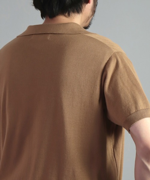 OMNIGOD（オムニゴッド）の「[OMNIGOD mens / オムニゴッド] 強燃コンパクトスピン ショートスリーブポロ（ポロシャツ・メンズ・ベージュ/ライトグレー/ネイビー・2/3）」の16枚目の写真