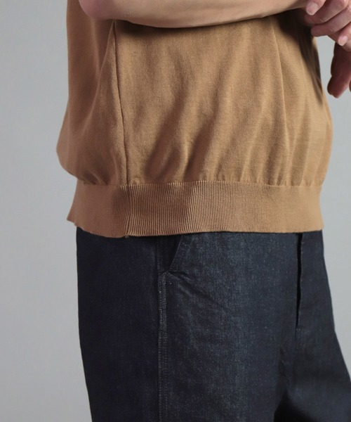 OMNIGOD（オムニゴッド）の「[OMNIGOD mens / オムニゴッド] 強燃コンパクトスピン ショートスリーブポロ（ポロシャツ・メンズ・ベージュ/ライトグレー/ネイビー・2/3）」の17枚目の写真