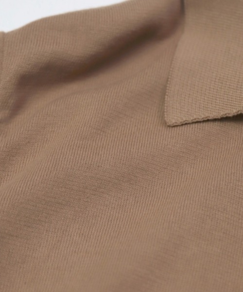 OMNIGOD（オムニゴッド）の「[OMNIGOD mens / オムニゴッド] 強燃コンパクトスピン ショートスリーブポロ（ポロシャツ・メンズ・ベージュ/ライトグレー/ネイビー・2/3）」の12枚目の写真