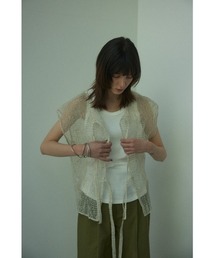 BLACK BY MOUSSY | no sleeve cardigan（ノースリーブカーディガン）(カーディガン/ボレロ)