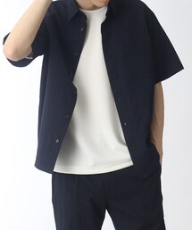 THE SHOP TK  | 【セットアップ/洗濯機洗い可/軽量/ストレッチ】シアサッカーレギュラーカラーシャツ(シャツ/ブラウス)
