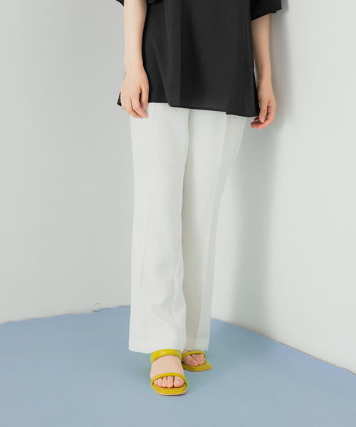 HEYUMM（ヘユム）の「ハイウエストセミフレアパンツ（その他パンツ・レディース・ライトピンク/ブラック/オフホワイト・SMALL/MEDIUM）」の13枚目の写真